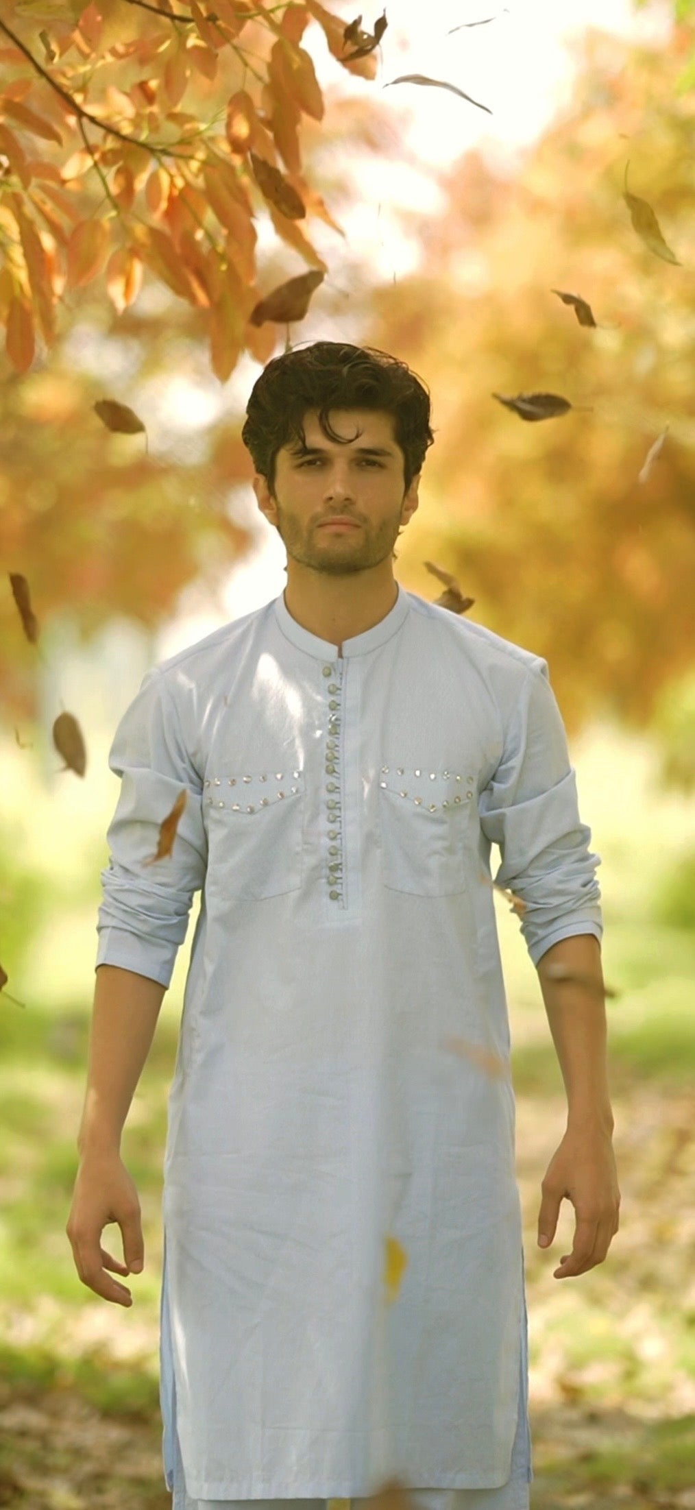 Crystal Embellished Classic Kurta