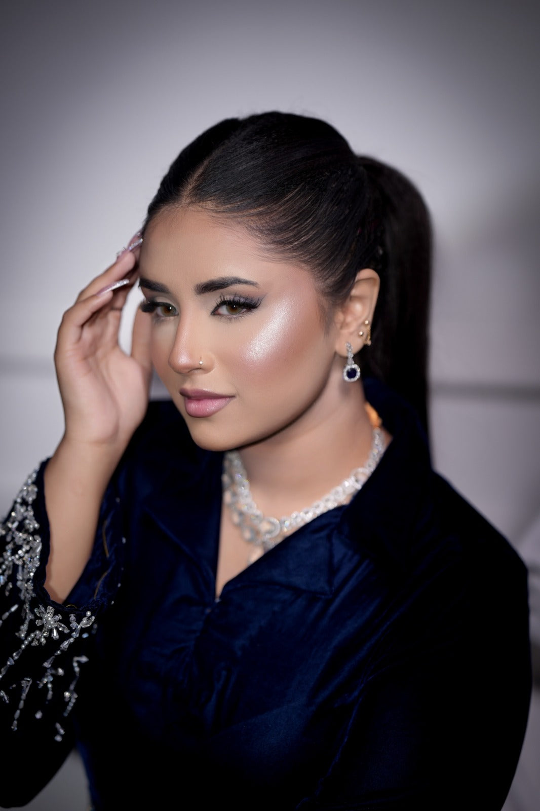Midnight Royalty – Blue Velvet Premium Dress